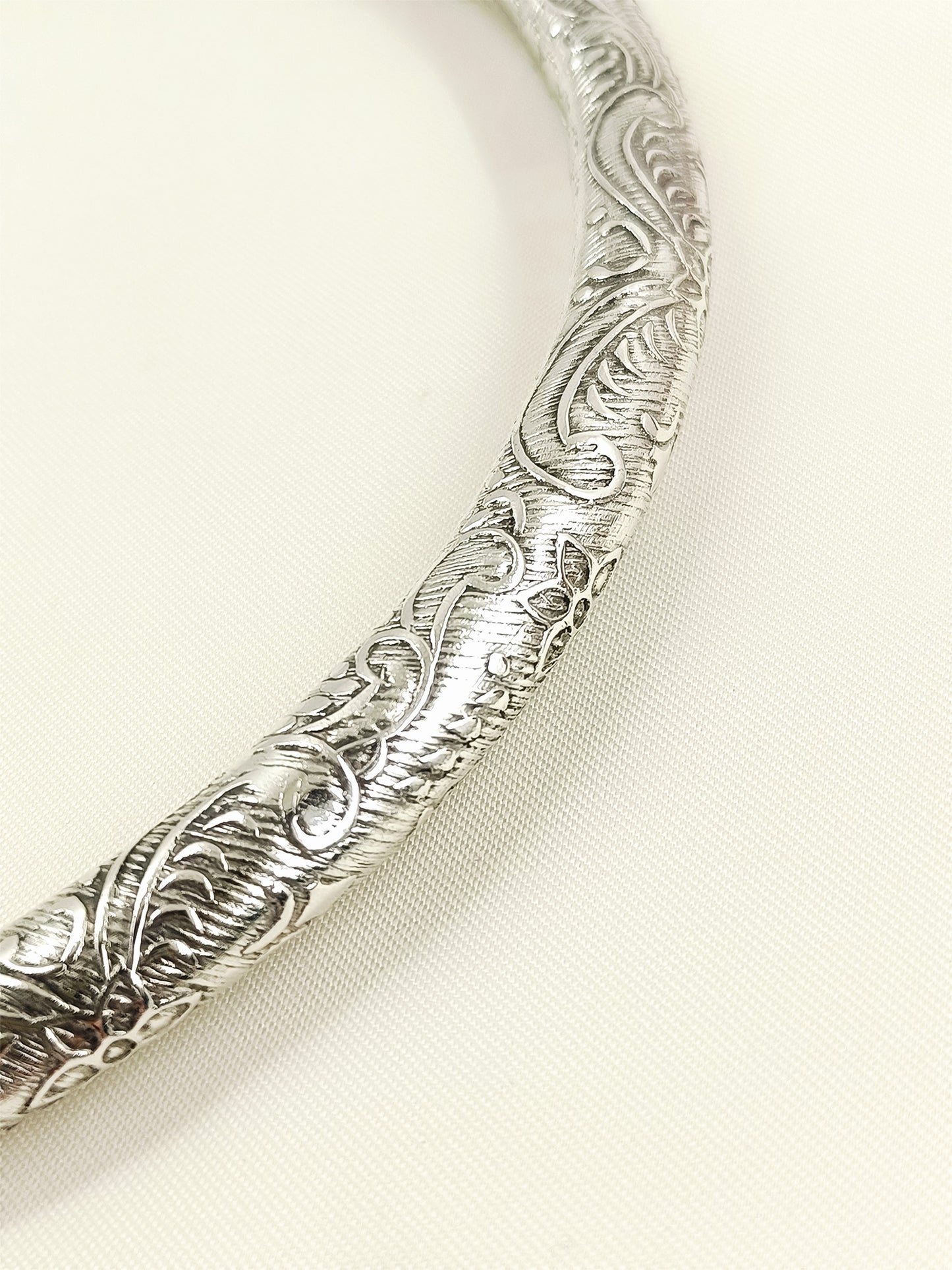 Somerset Silver Rajwada Hasli Styled Men's Neckpiece