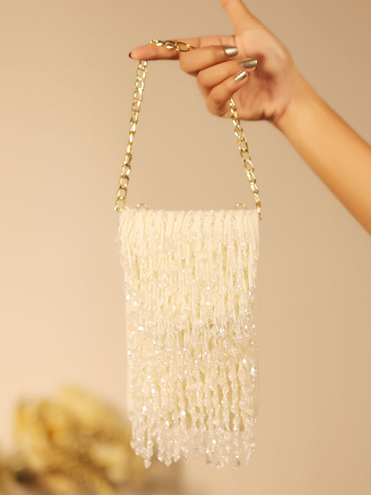 Becca White Evening Clutch