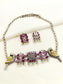 Annabelle Ruby Peacock Oxidized Choker Set