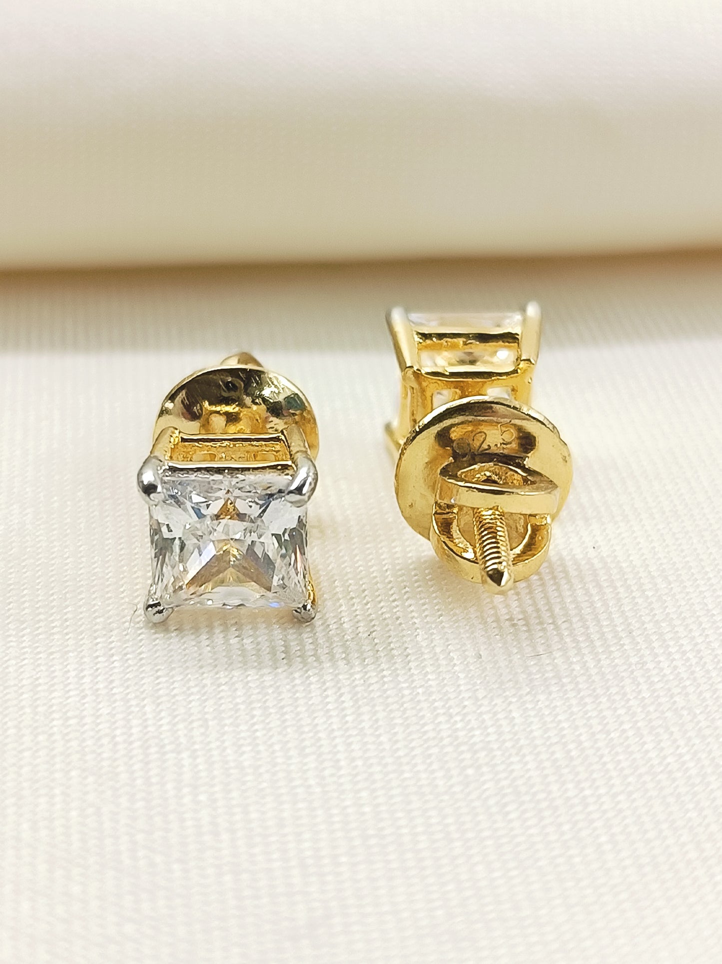 Lubna 92.5 Silver Swarovski Stone Tops