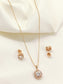Varena 92.5 Silver American Diamond Pendant Set