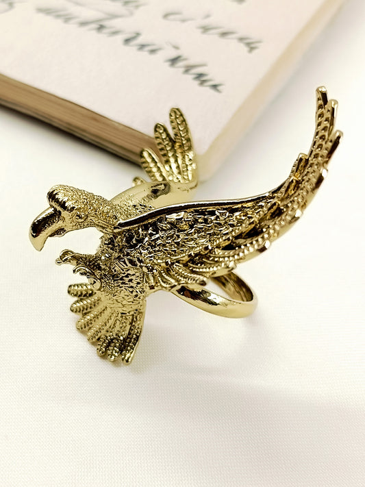 Akir Gold Eagle Statement Men's Finger Ring