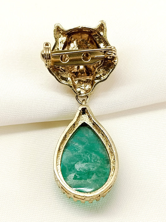 Tavish Green Lion Men's Brooch