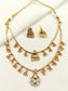 Girisha White Antique Doubled Layer Necklace Set