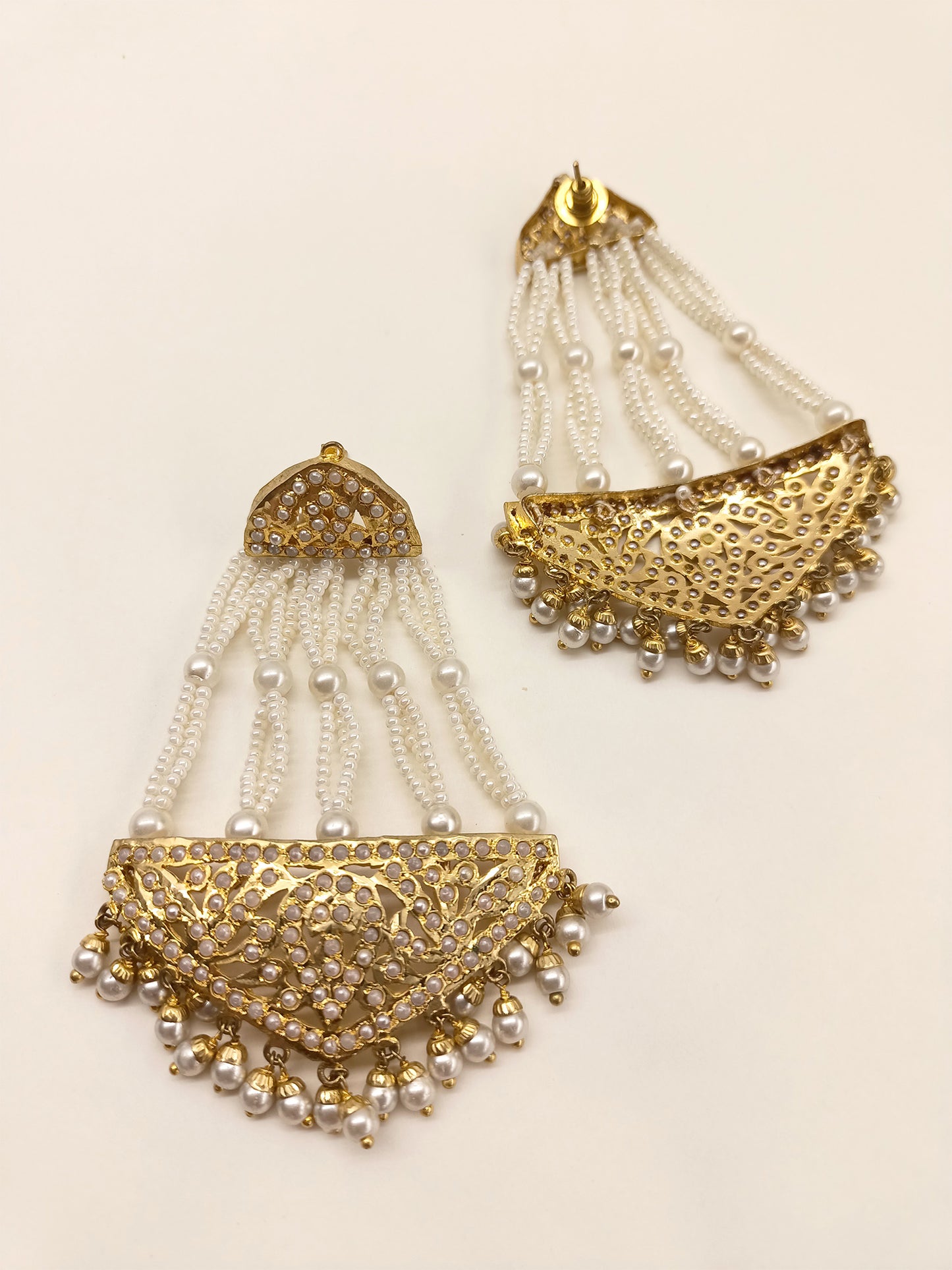 Tasneem Gold Plated Jadau Earrings