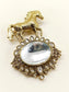 Vivaan White Horse Brooch