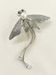 Yashvi White Dragonfly Brooch