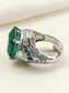 Indra Green American Diamond Finger Ring