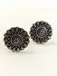 Subhashree Silver Oxidized Round Toe Ring Pair