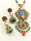 Kamia Multicolor Jadau Kundan Pendant Set with Mala
