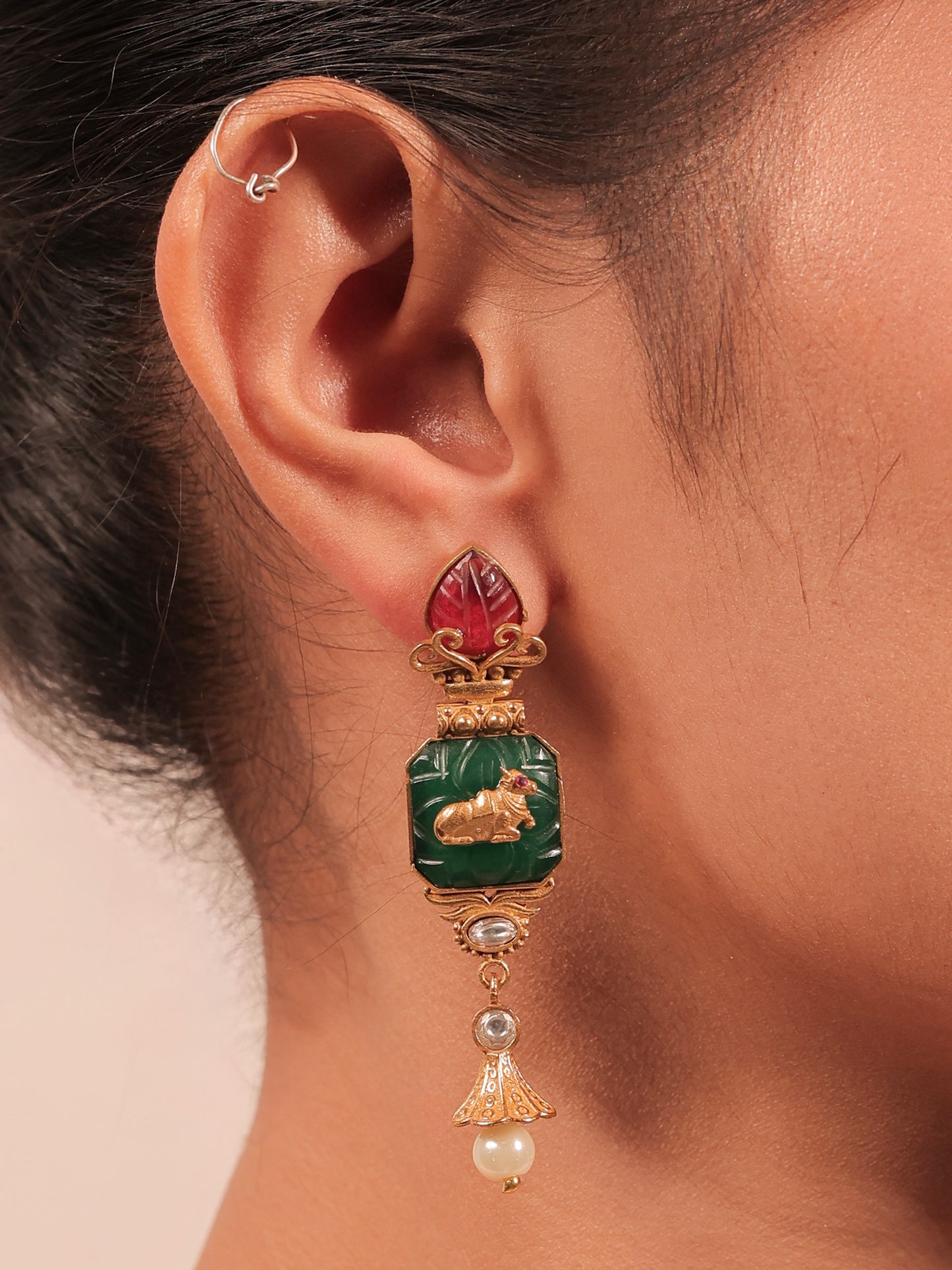 Pankhi R & G Antique Pendant Set