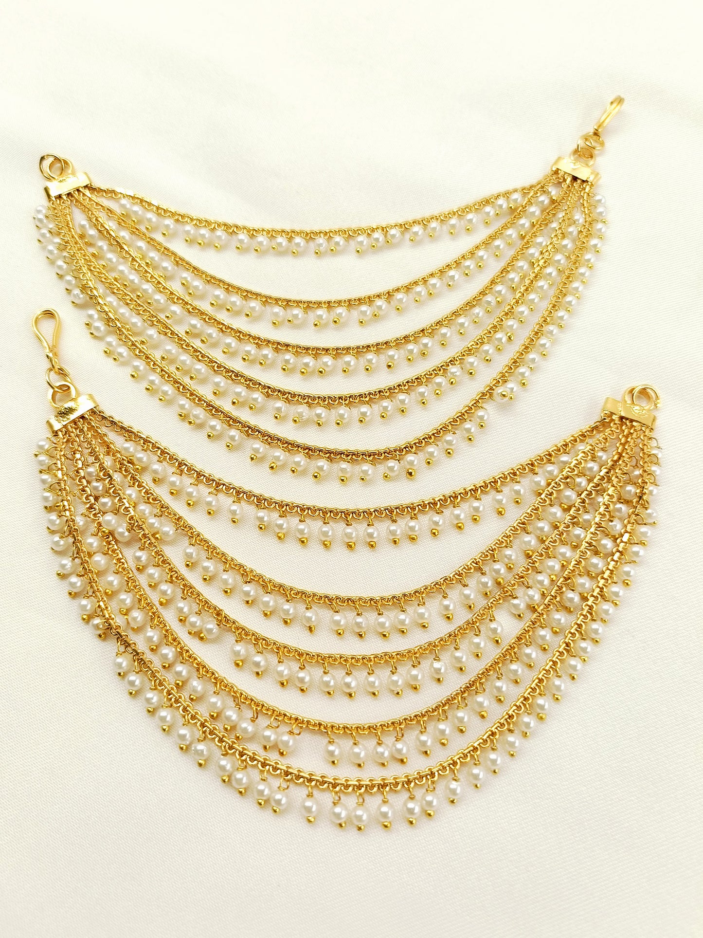 Kinjal Golden Traditional Ear Chain