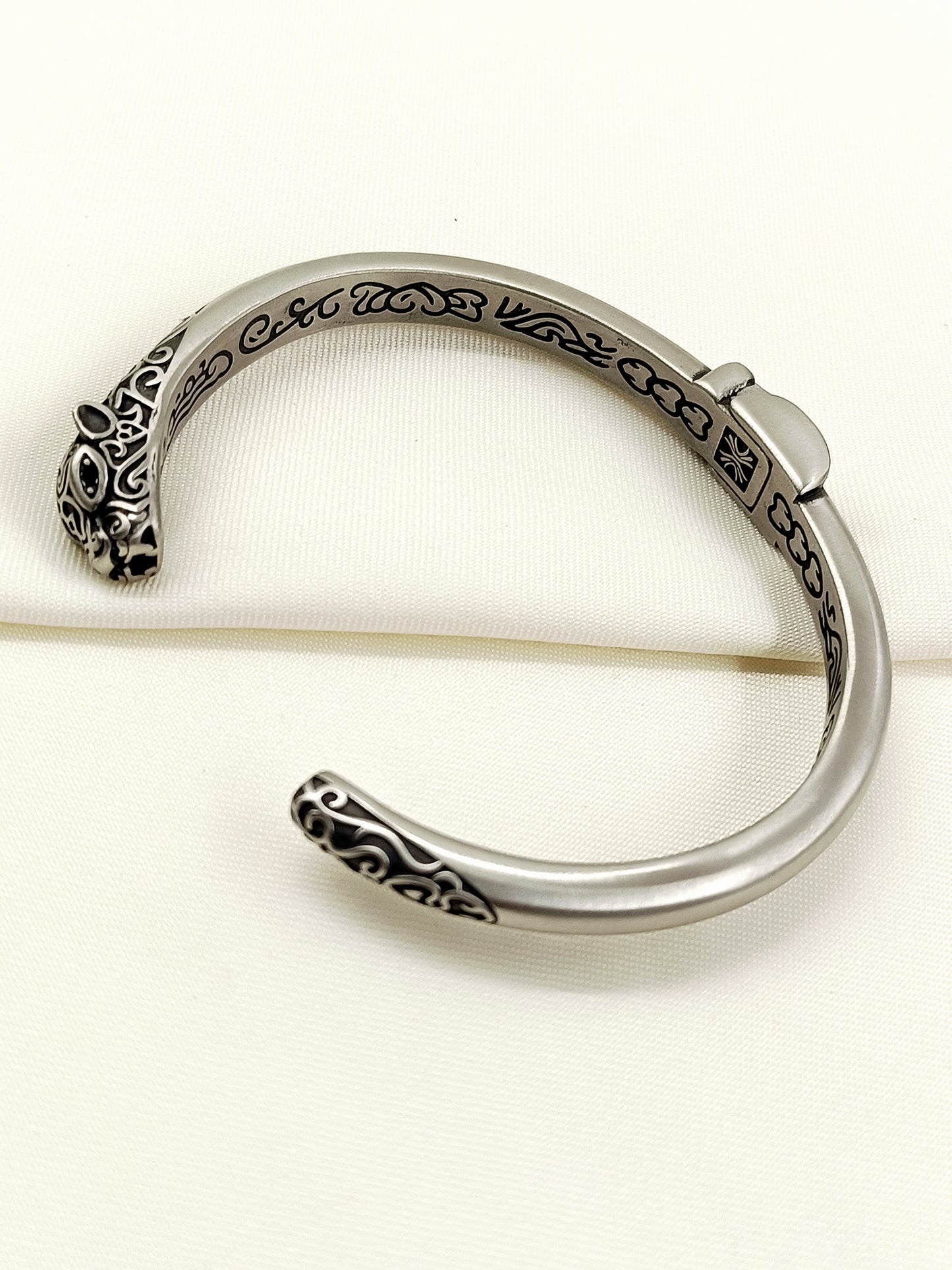 Ronav Panther Gun Metal Men's Bracelet