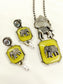 Pramila Yellow Oxidized Elephant Pendant Set