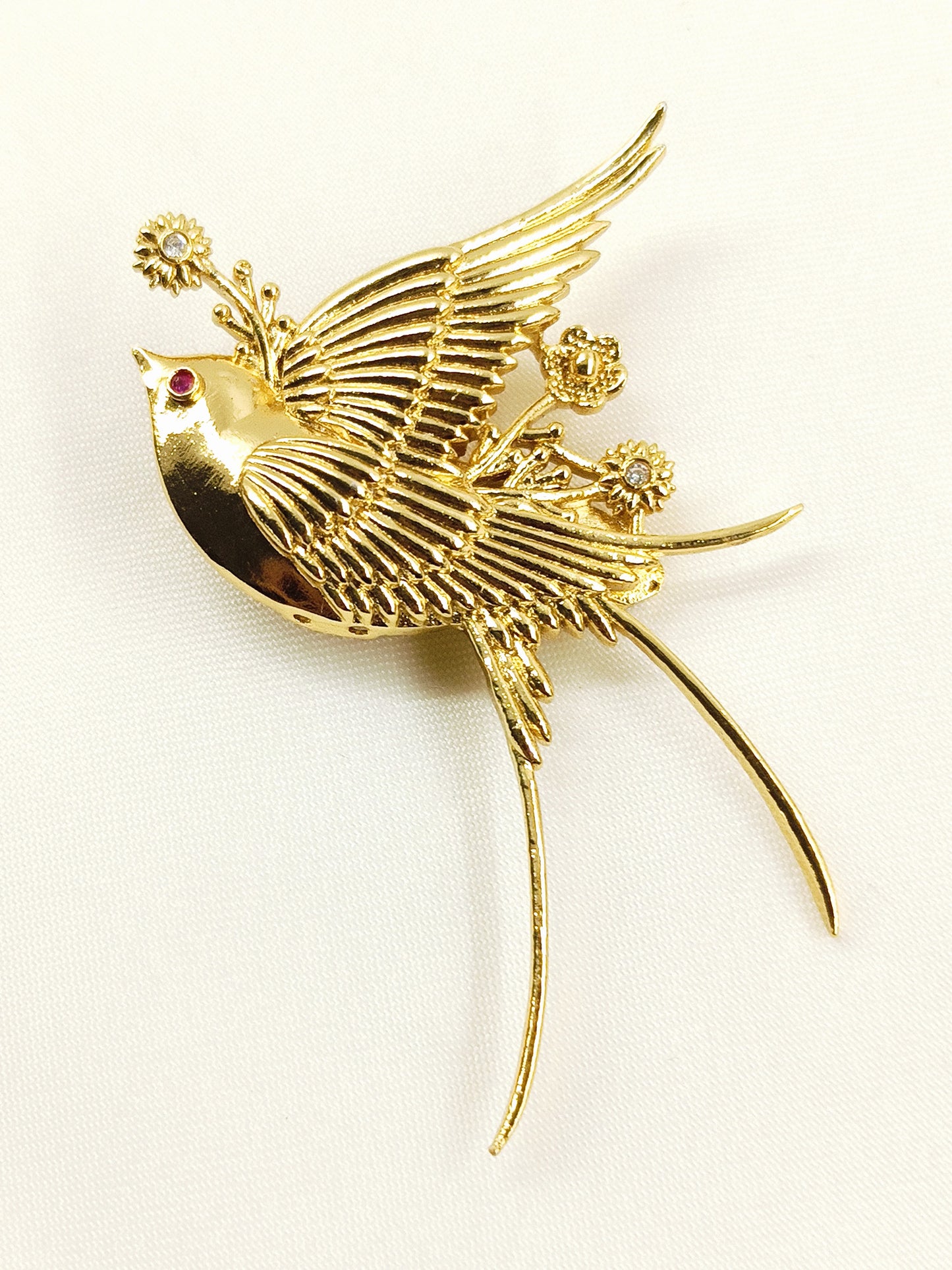 Swarah Golden Bird Hair Brooch