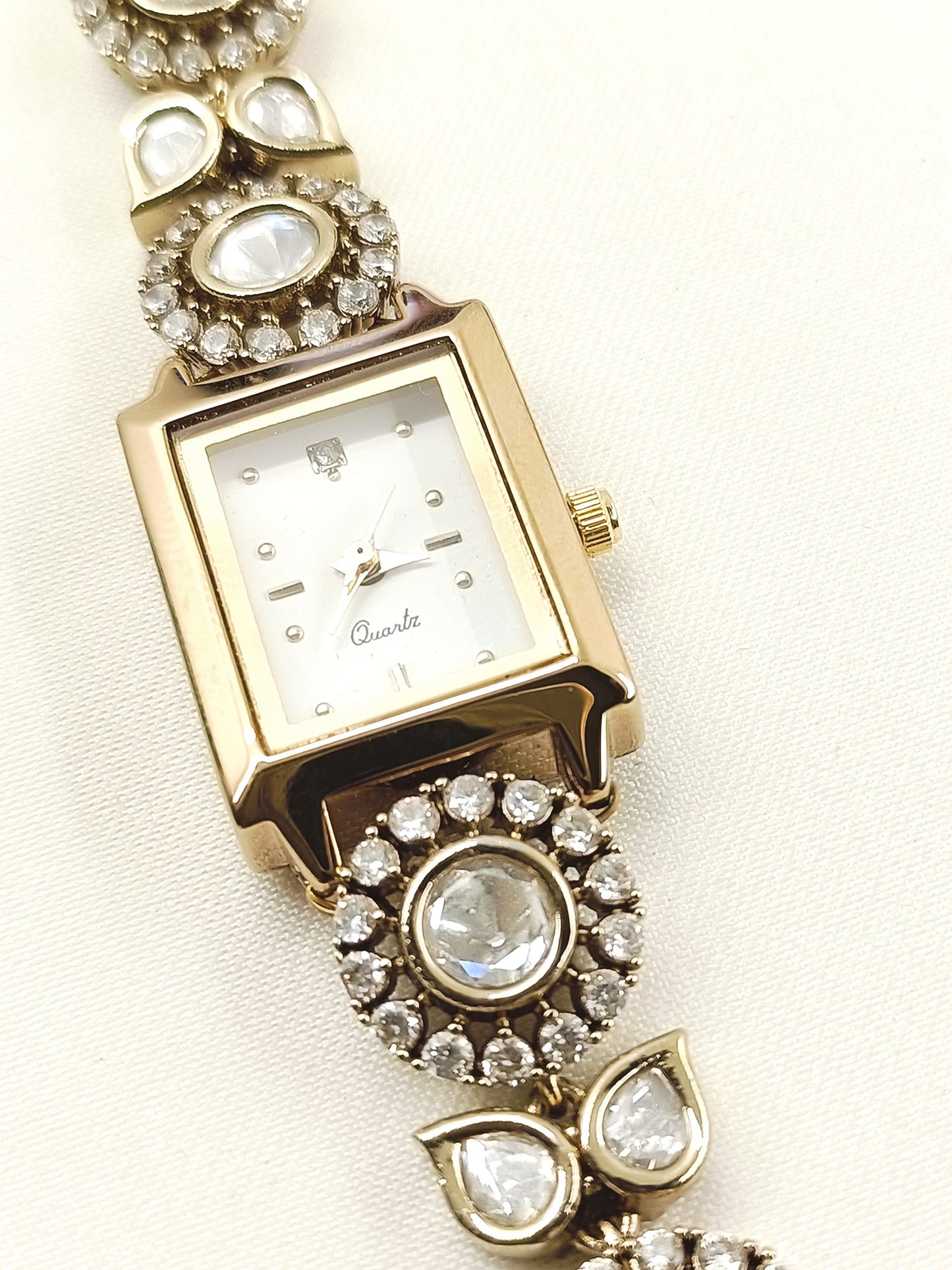 Nazla's Polki AD Stone Watch