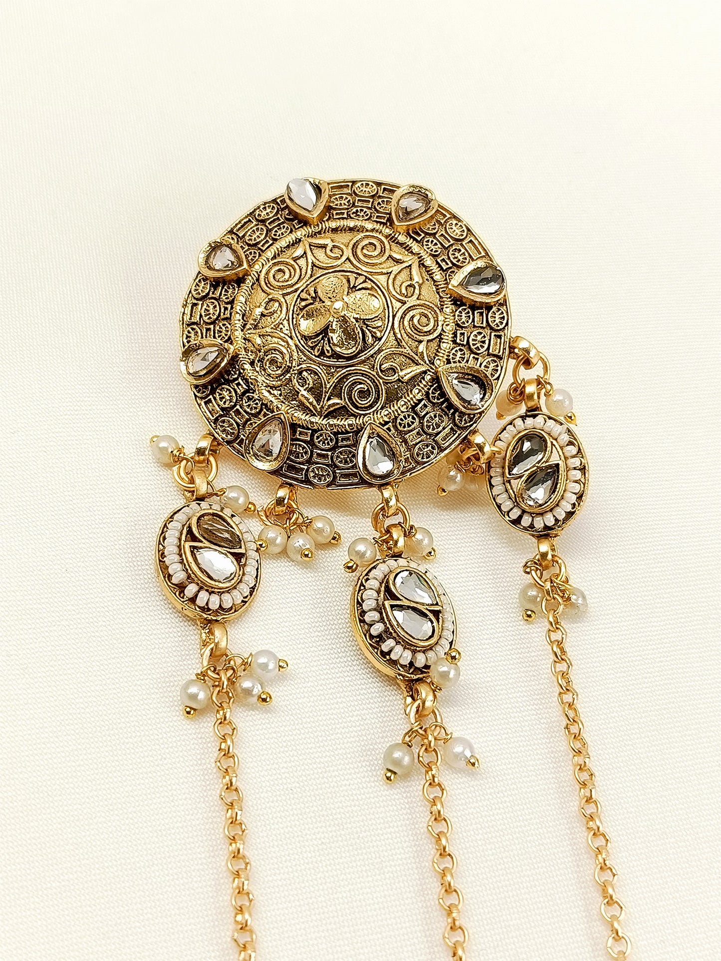 Vamika Golden Hair Brooch
