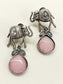 Shawetha Baby Pink Oxidized Earring