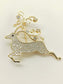 Ayanna Golden Reindeer Brooch