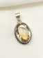 Parvya Yellow 92.5 Silver Citrine Stone Pendal