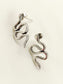 Manish Silver Snake Men's Earring