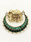 Anurag Green Elephant Brooch