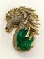 Ekveer Green Horse Men's Brooch