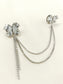 Nainsi Silver Butterfly Brooch Pin With Chain