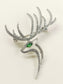 Zakirah Silver Reindeer Brooch