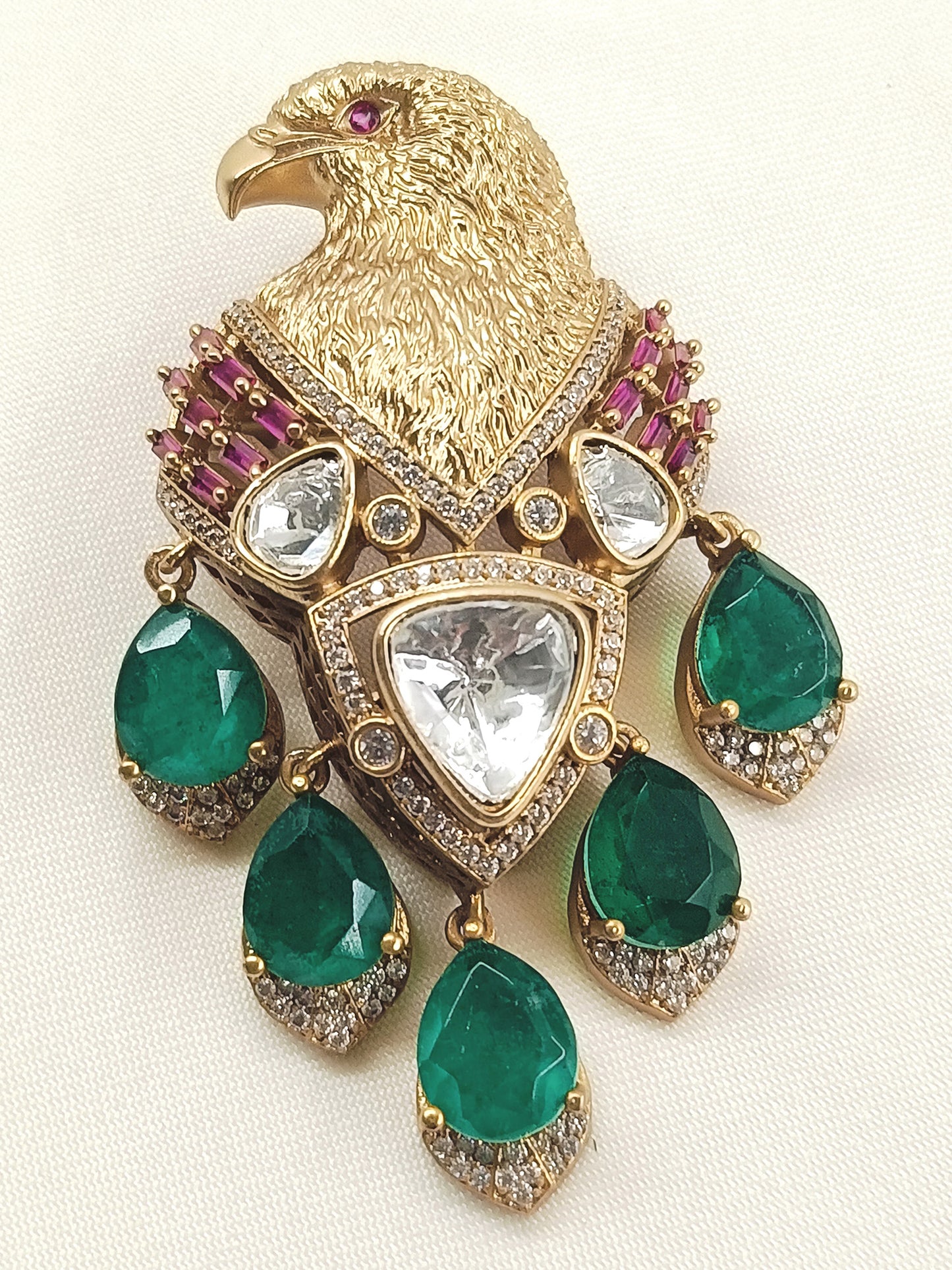 Disuza Green Eagle Brooch