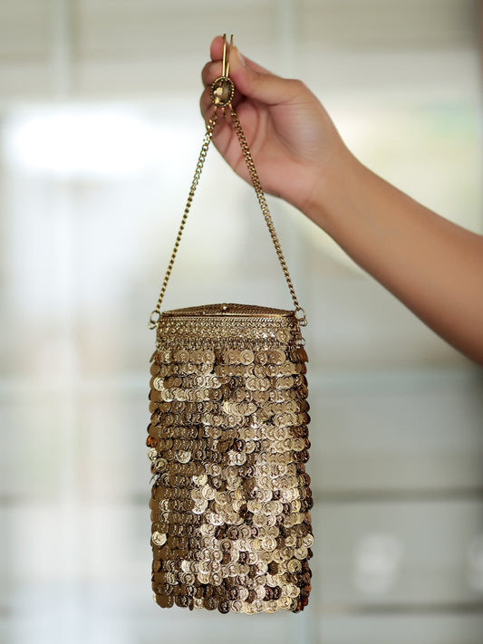 Aarzoo Golden Mobile Pouch