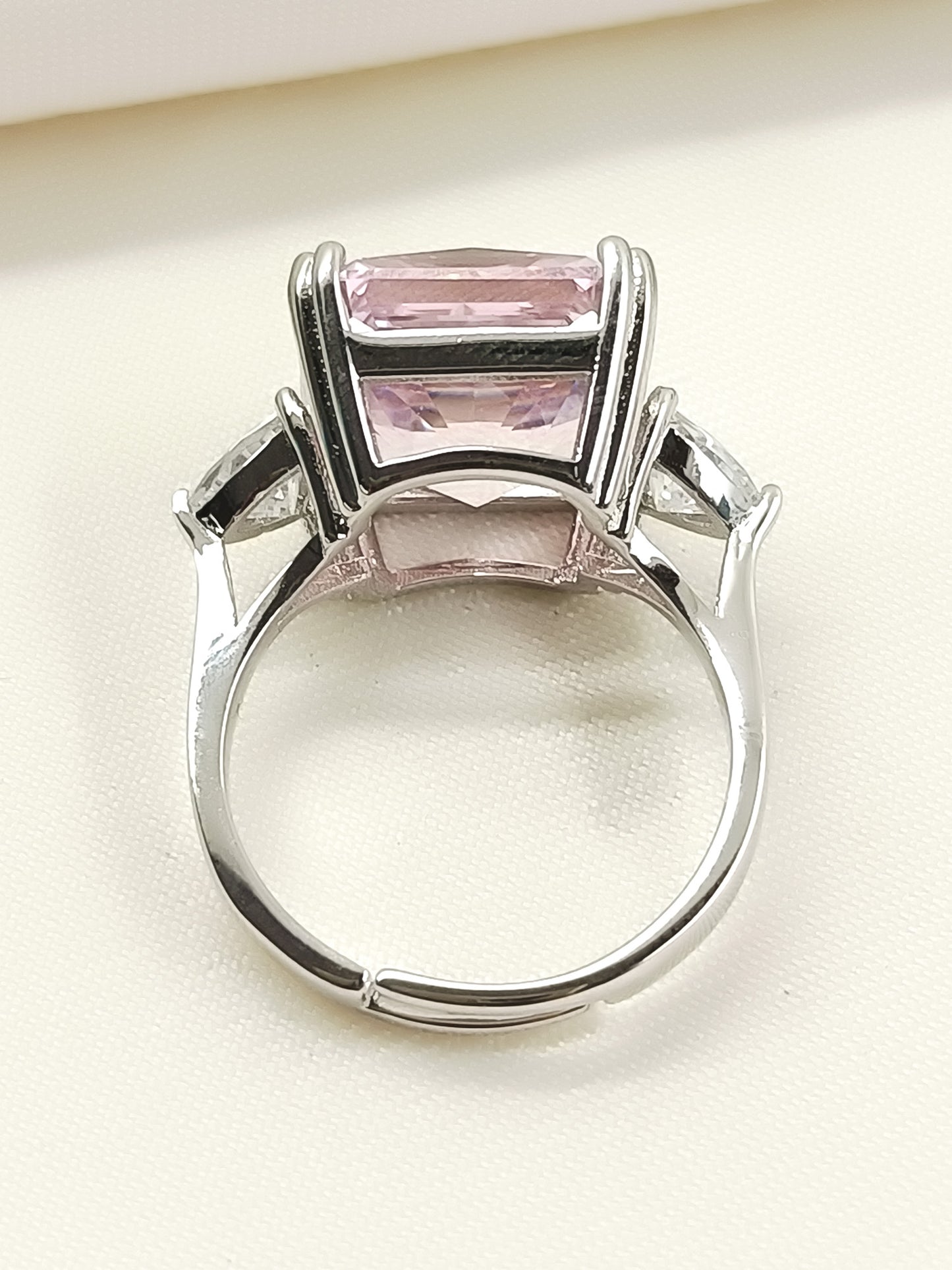 Arianna Pink American Diamond Finger Ring