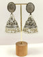 Bhumi White Pearl Oxidized Jhumki