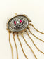 Vipasa Ruby Lotus Dual Tone Ear Chain with Cuff