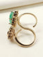 Yasogamya Mint Green Kundan Finger Ring