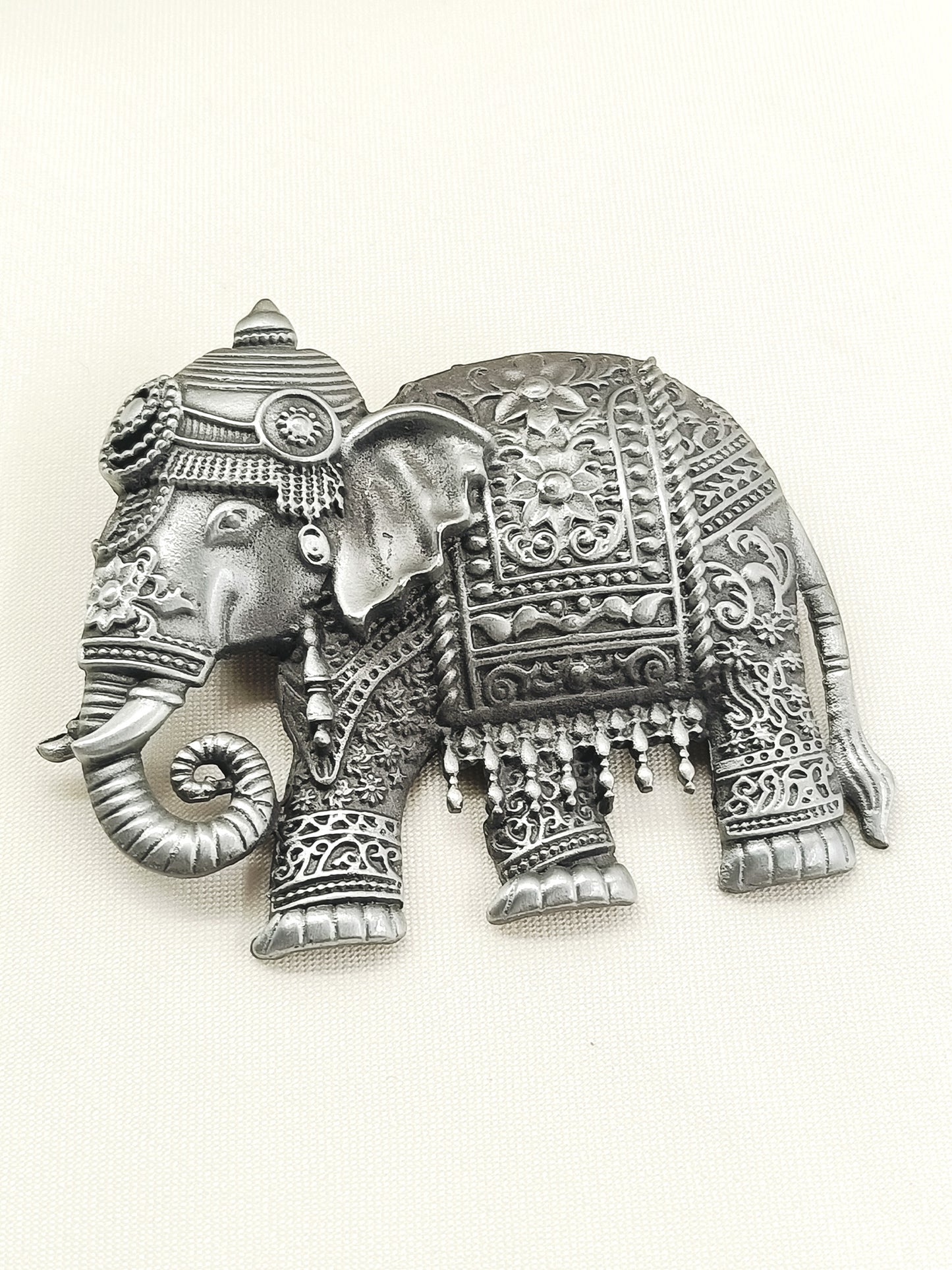 Shlok Grey Elephant Men's Brooch