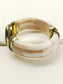 Vydik Men’s Royal Green Onyx Stone Tribal Bone Bracelet