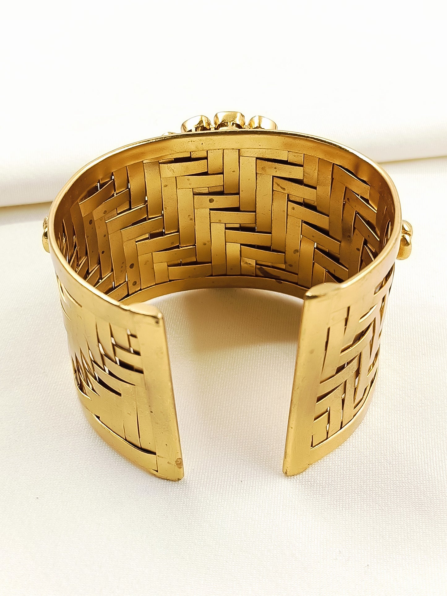 Shaan Ruby Men's Lion Gold Bracelet