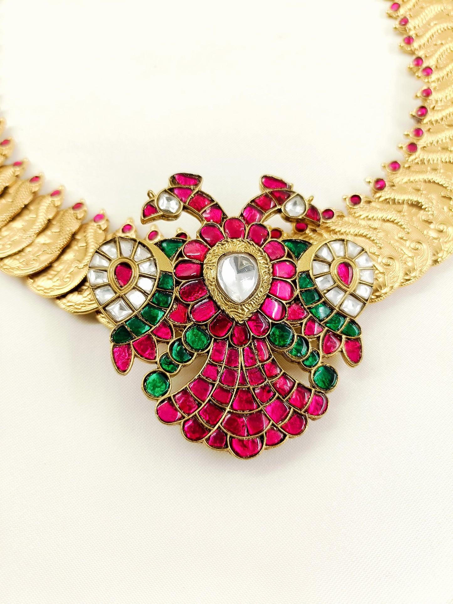 Rakshika R&G Kasu Coin Bridal Temple Jewellery Set