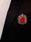 Pranit Ruby Men's Brooch