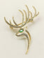 Rutvi Golden Reindeer Brooch