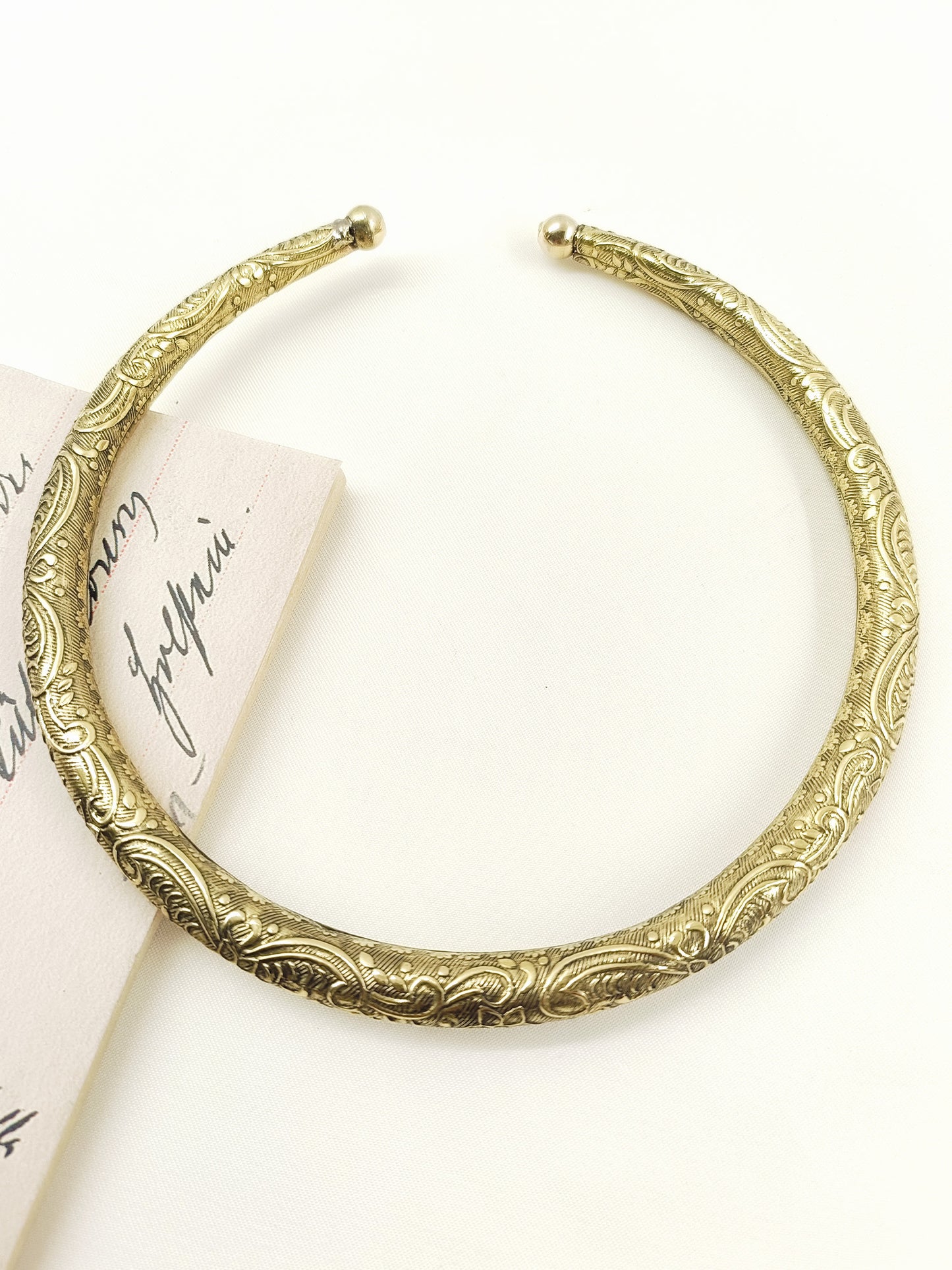 Krishna Golden Rajwada Hasli Styled Men's Neckpiece
