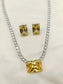 Erin Yellow American Diamond Necklace Set