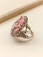 Kesar Pink American Diamond Finger Ring