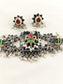 Geolina Black Oxidized Choker Set
