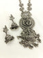 Pakhi White Oxidized Necklace Set