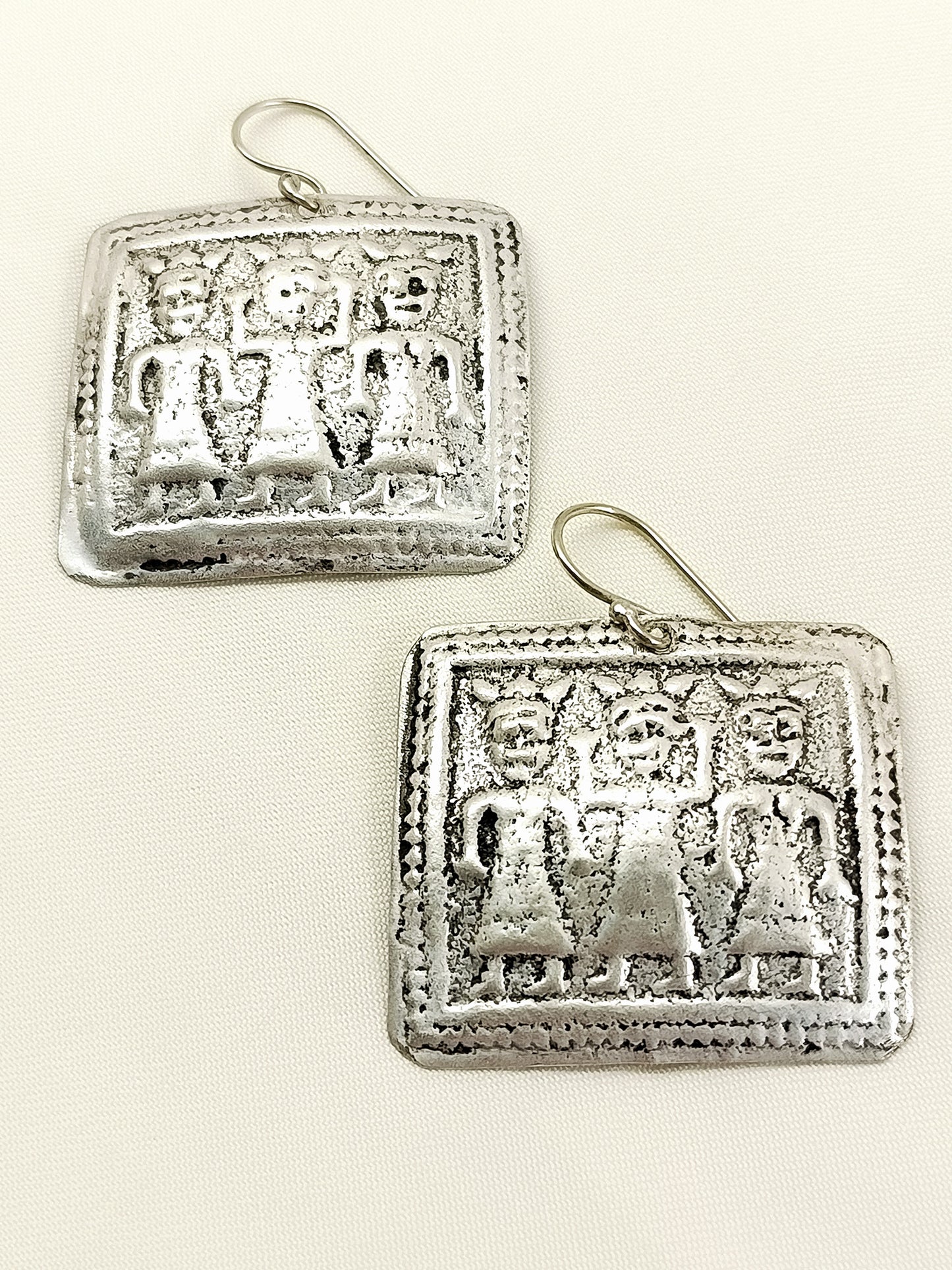 Omesh Silver Tribal Men's Earring