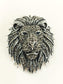 Raghav Silver Lion Men's Brooch