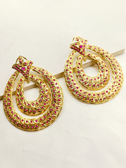 Adrian Ruby Jadau Earrings