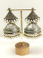 Chetaki White Pearl Oxidized Jhumki